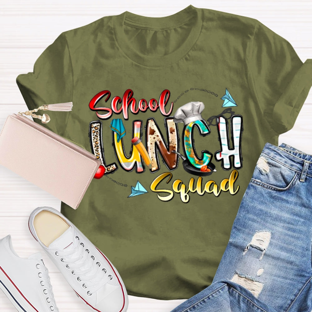 School Lunch Squad Funny T-shirt