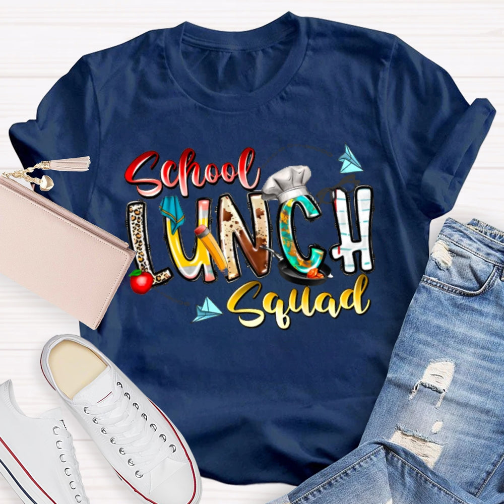 School Lunch Squad Funny T-shirt