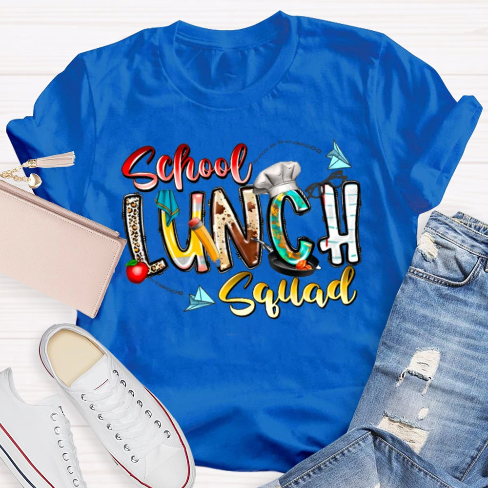 School Lunch Squad Funny T-shirt