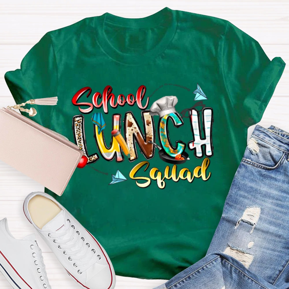 School Lunch Squad Funny T-shirt