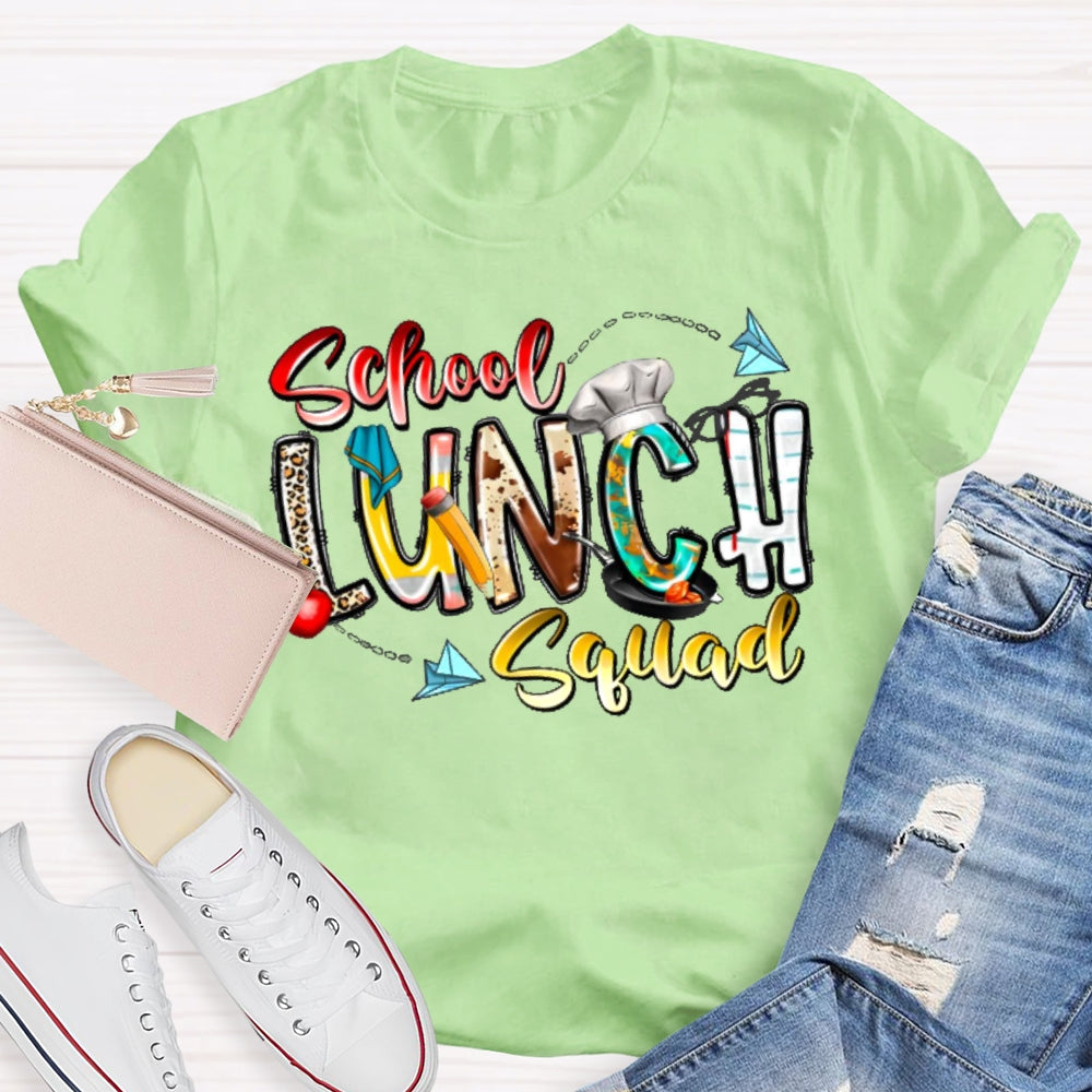 School Lunch Squad Funny T-shirt