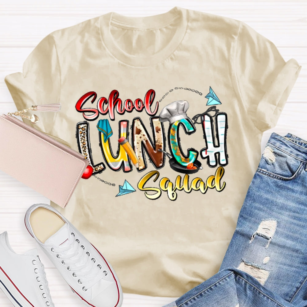 School Lunch Squad Funny T-shirt