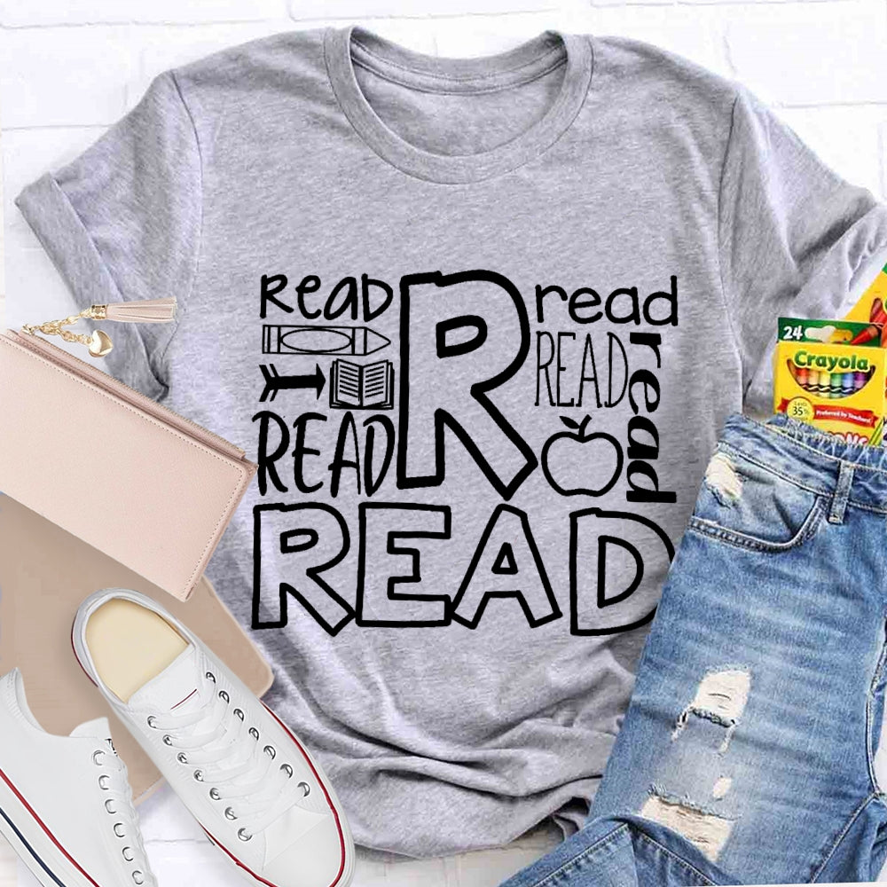 Read Letters Apple T-shirt