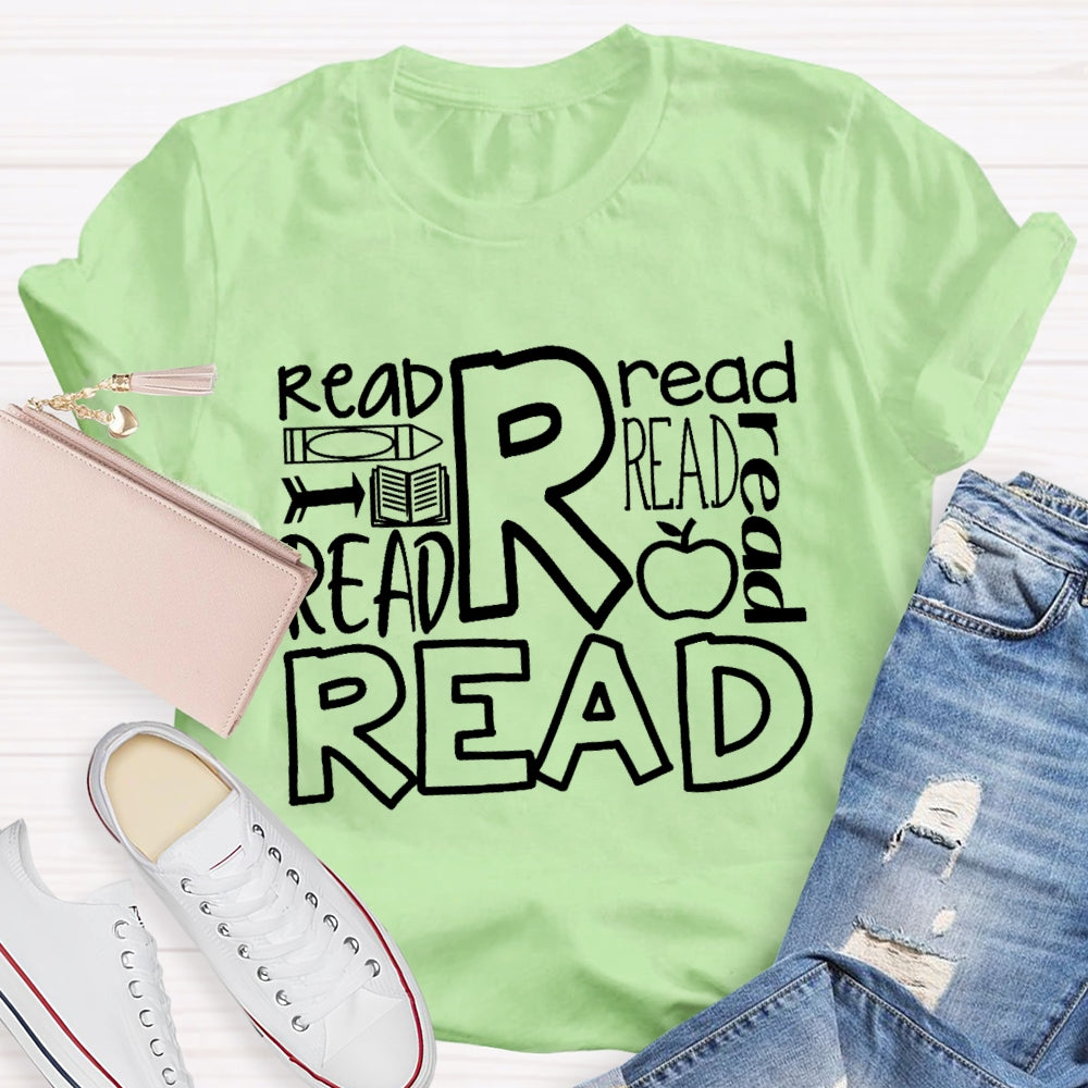 Read Letters Apple T-shirt