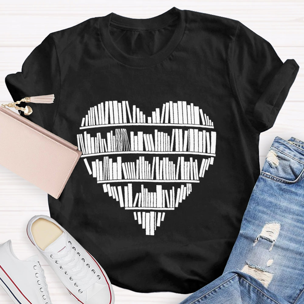 Books In Bookshelf Book Lover t-Shirt
