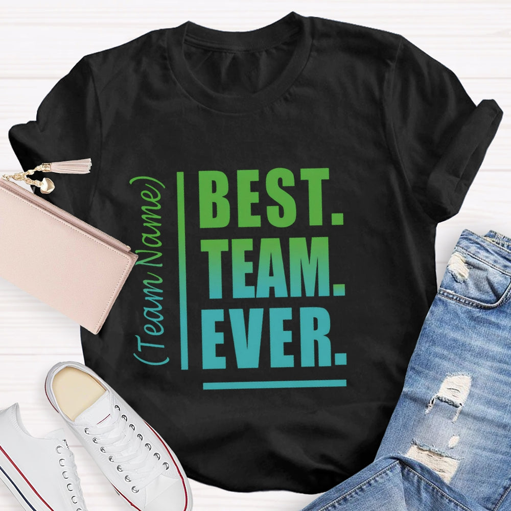 Personalized Team Name Gradient Text T-Shirt