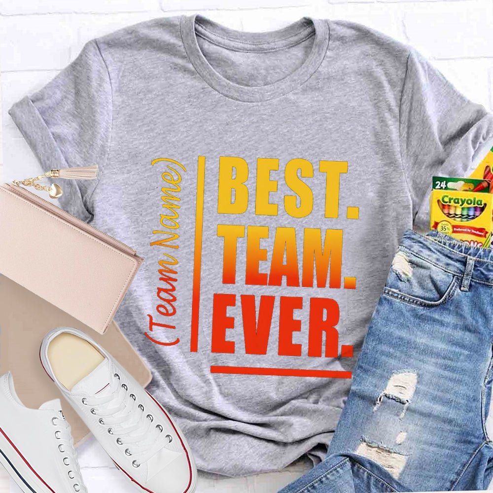 Personalized Team Name Gradient Text T-Shirt
