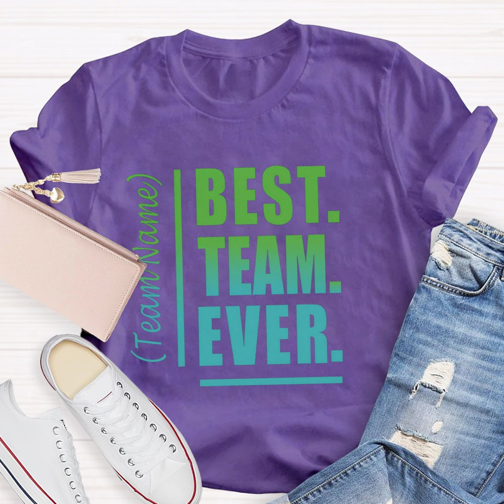 Personalized Team Name Gradient Text T-Shirt
