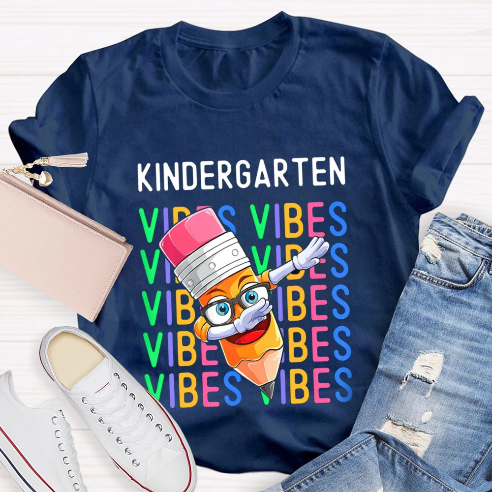 Personalized Grade kindergarten vibes T-shirt