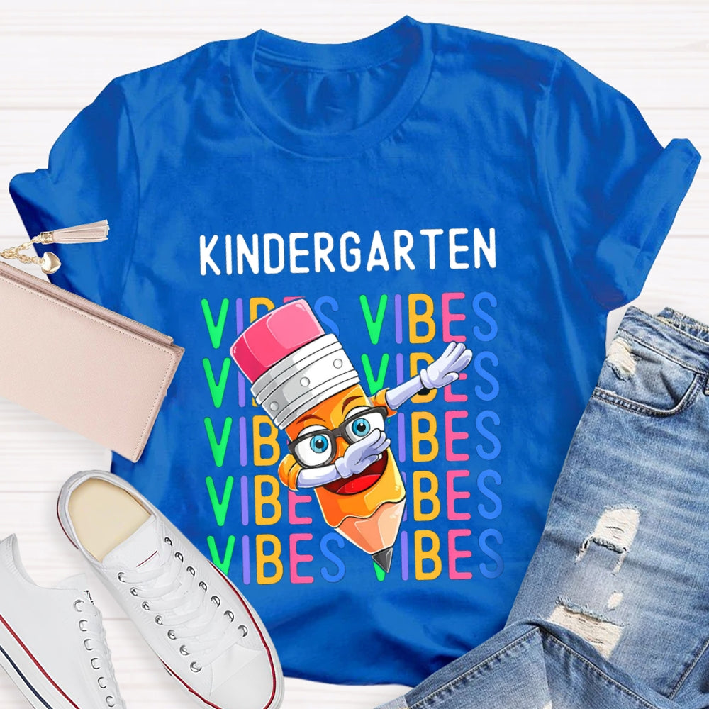 Personalized Grade kindergarten vibes T-shirt