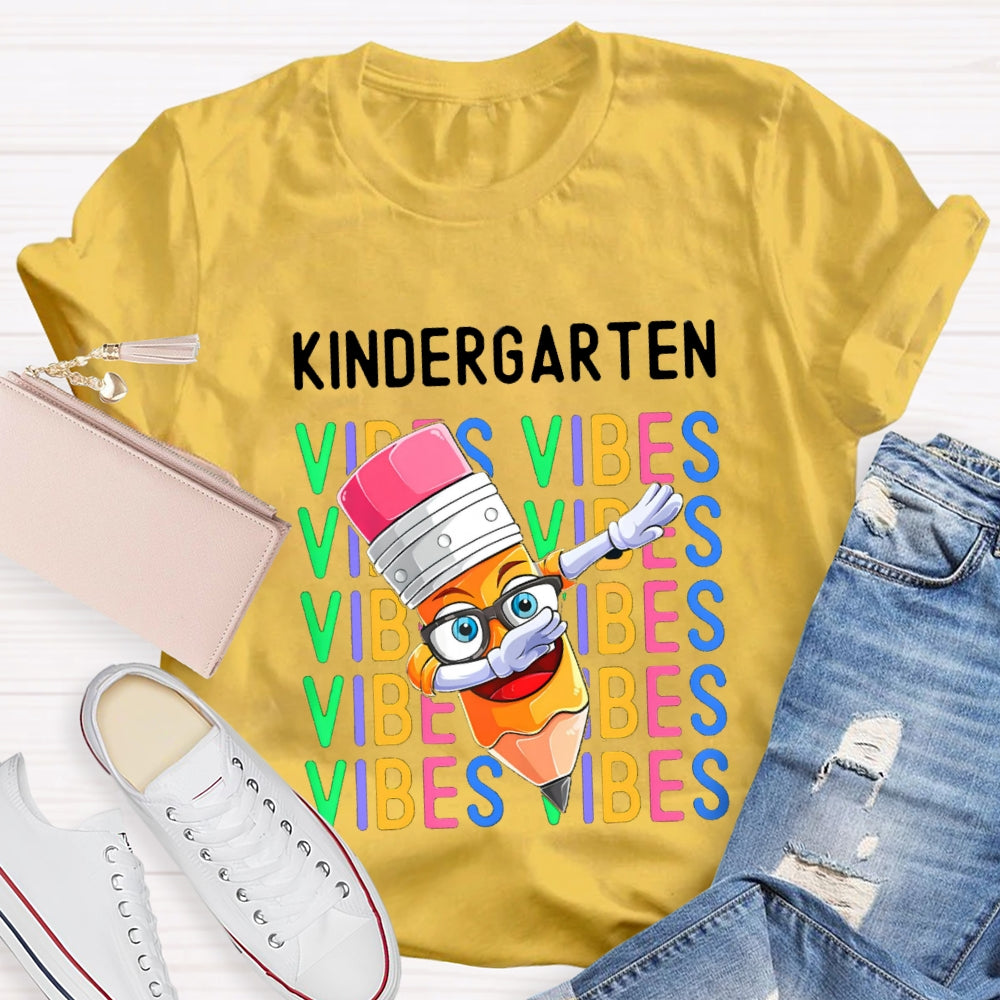 Personalized Grade kindergarten vibes T-shirt