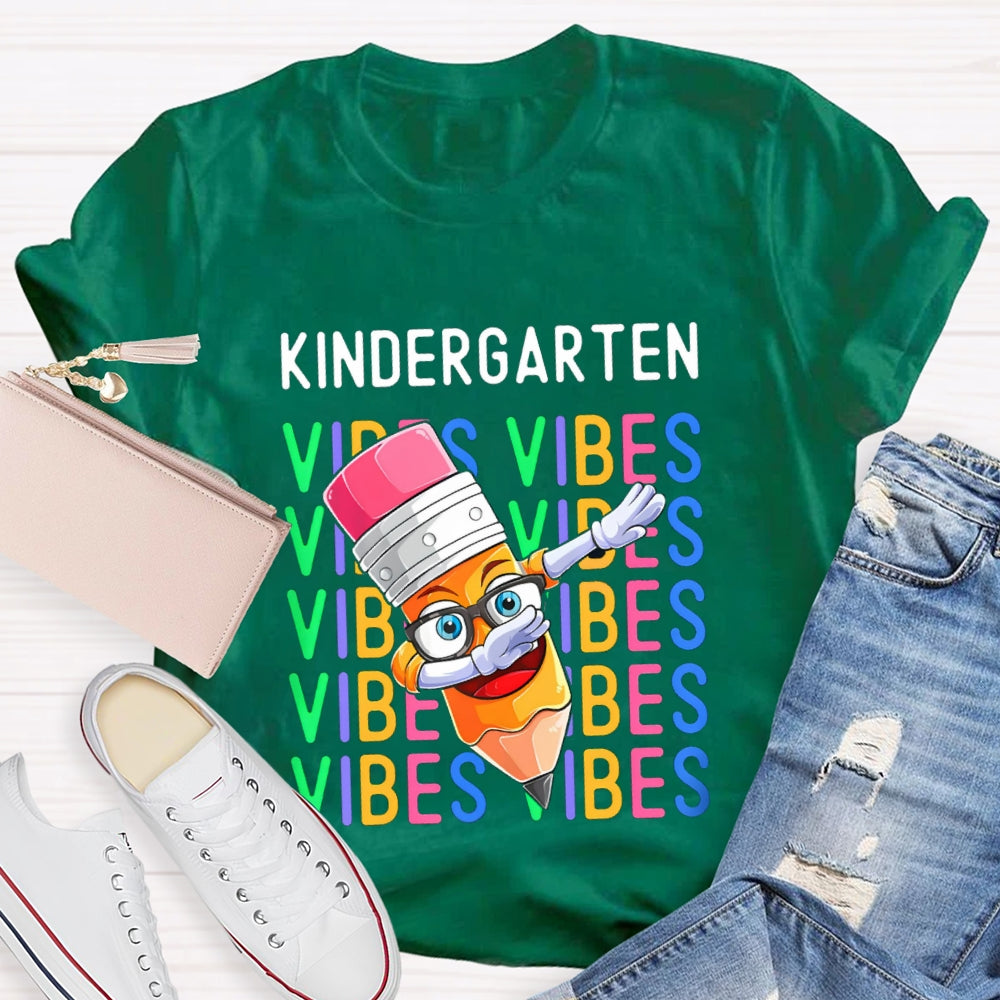 Personalized Grade kindergarten vibes T-shirt