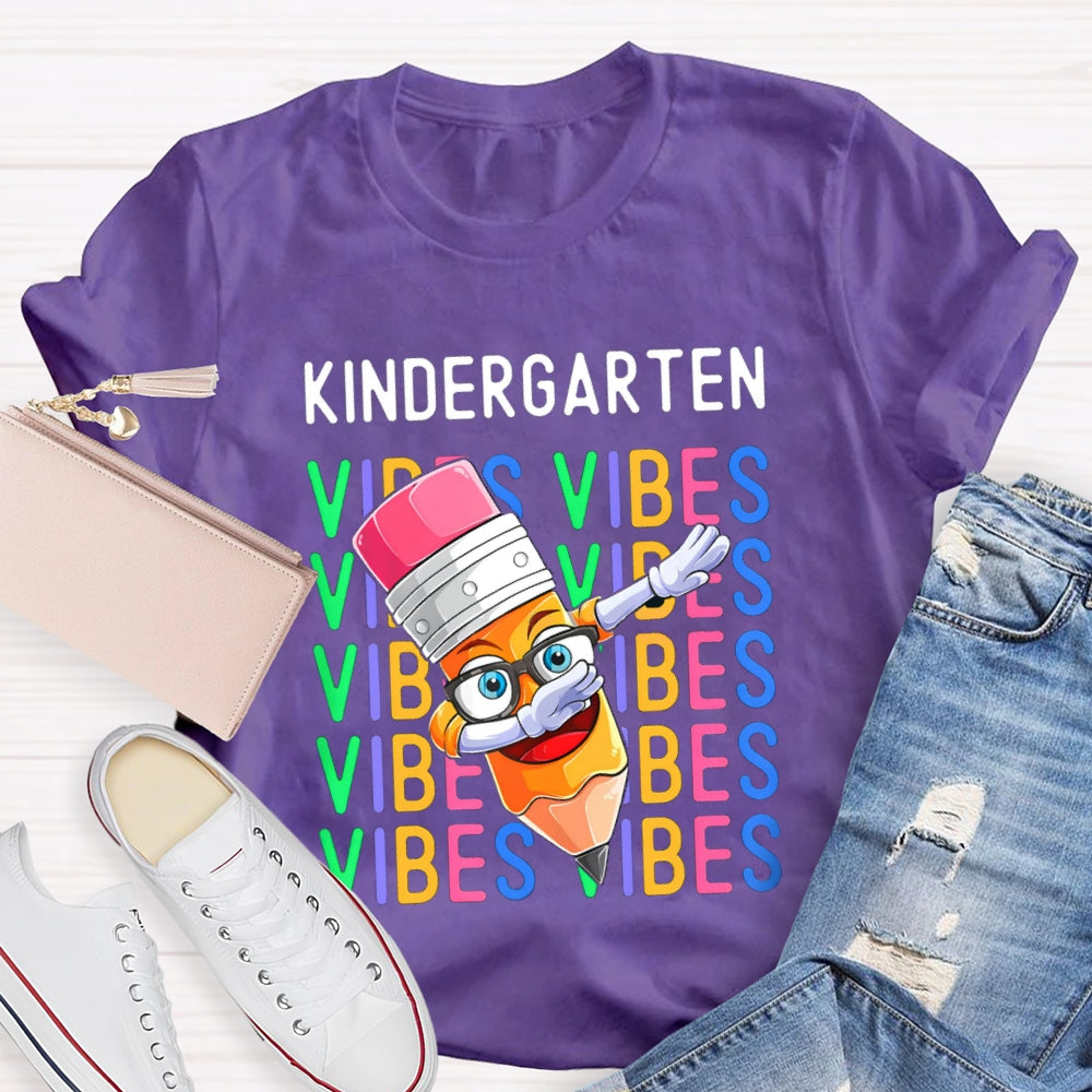 Personalized Grade kindergarten vibes T-shirt