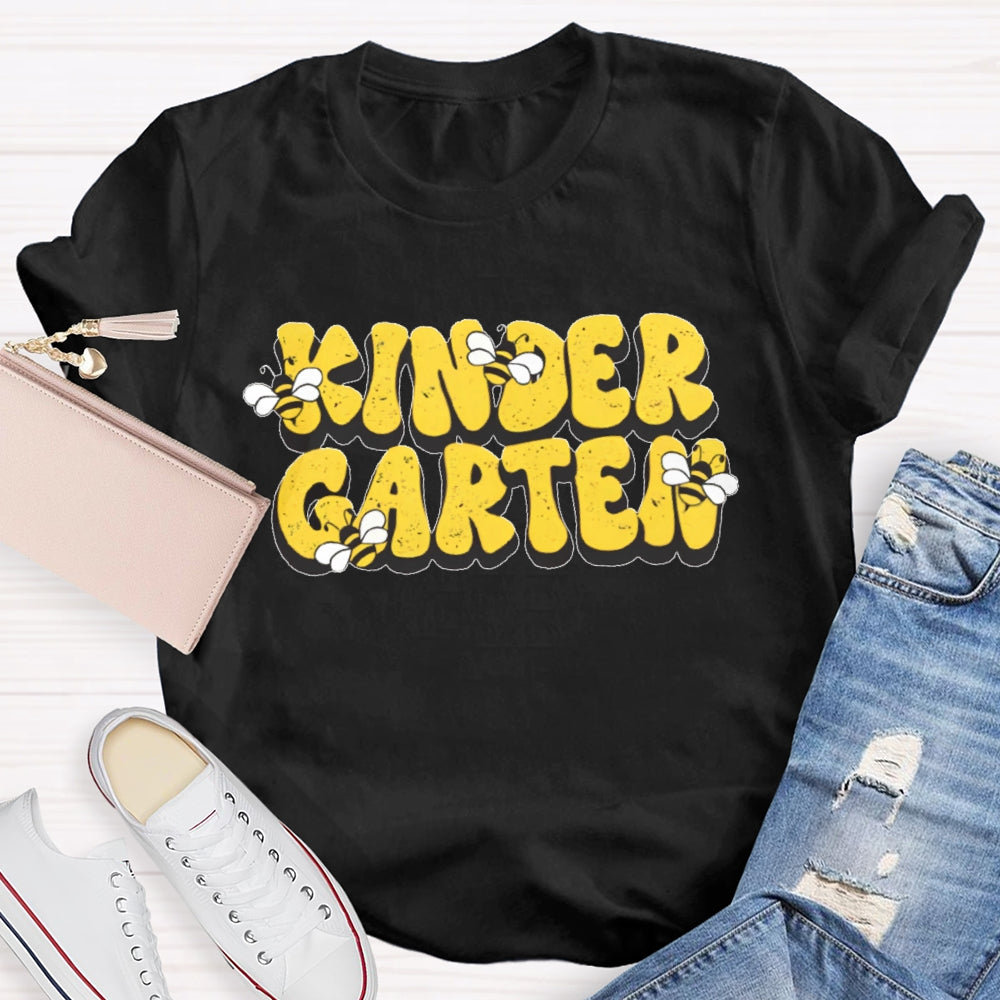 Personalized Grade Kinder Garten Bees T-shirt