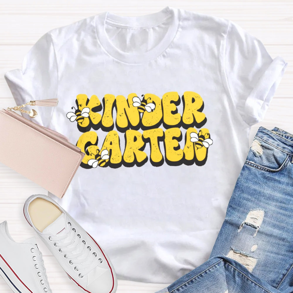 Personalized Grade Kinder Garten Bees T-shirt