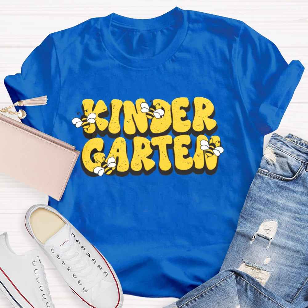 Personalized Grade Kinder Garten Bees T-shirt