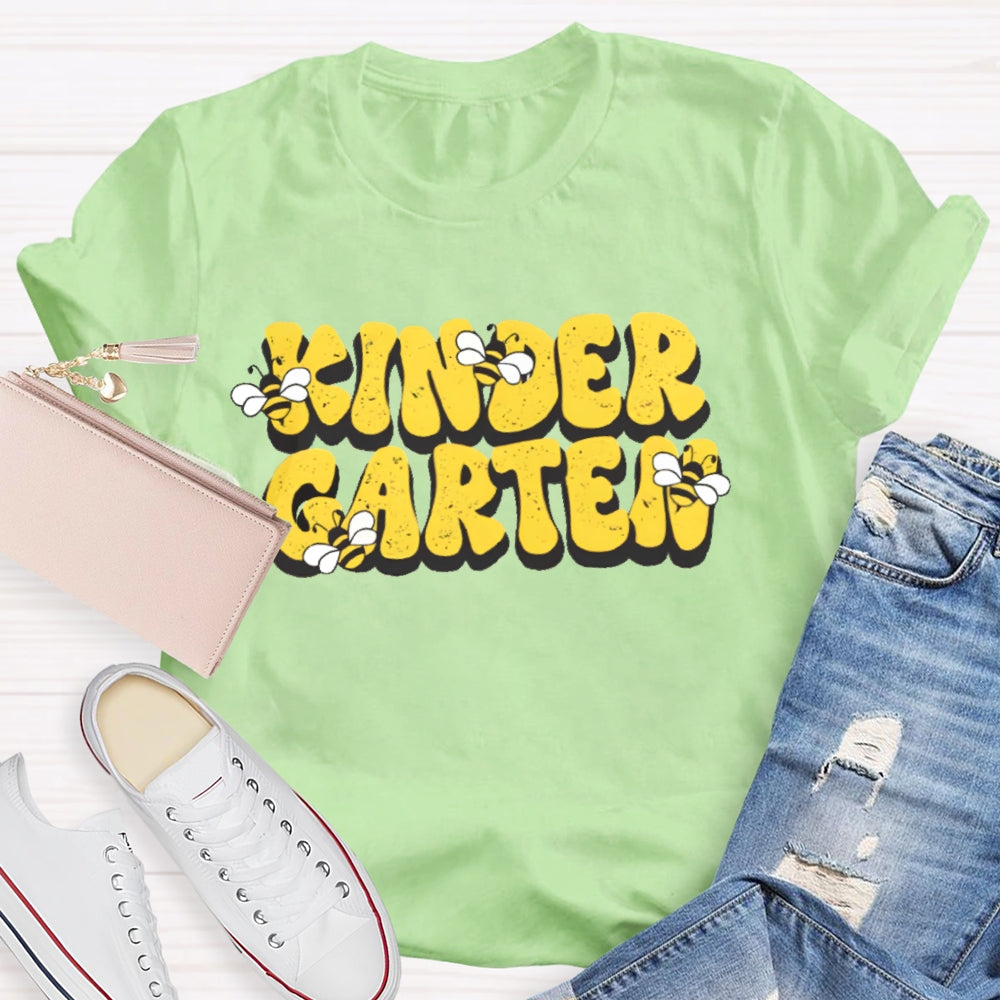 Personalized Grade Kinder Garten Bees T-shirt