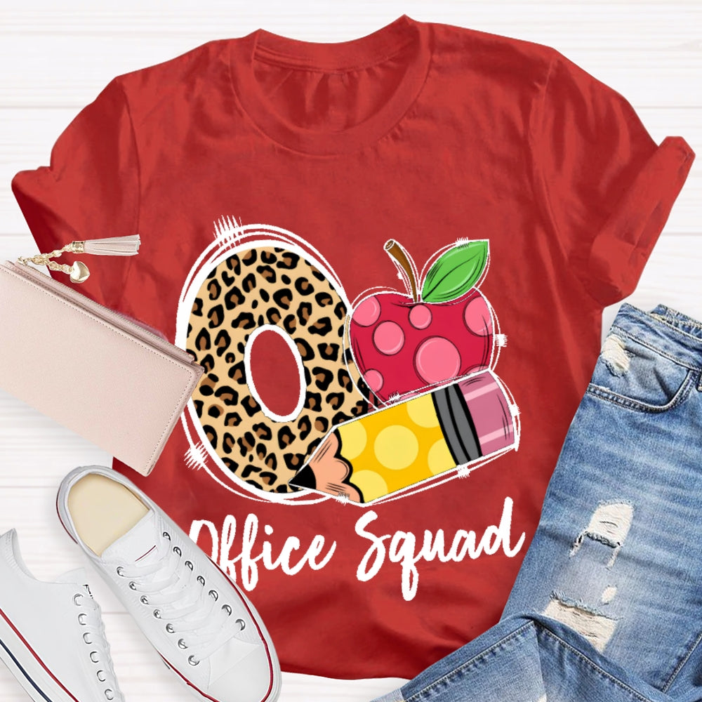 Office Squad Leopard Print Funny T-shirt