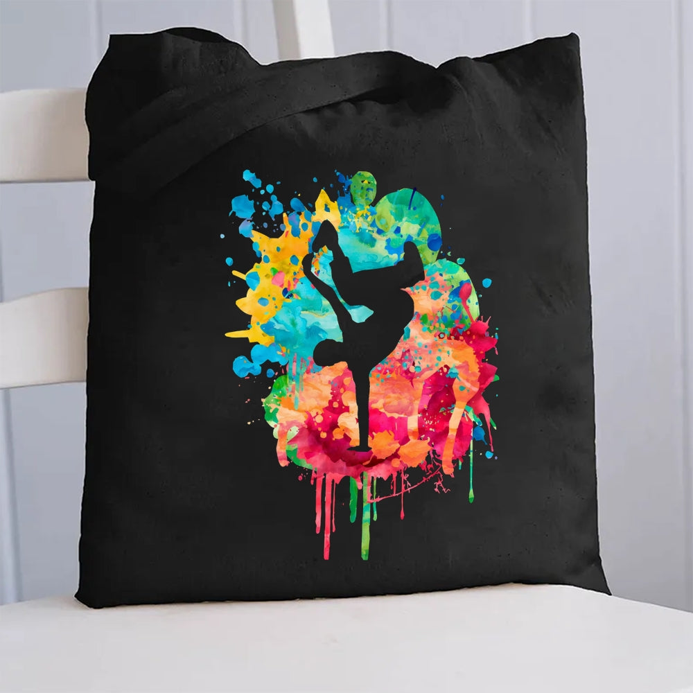 Jumping Dance Canvas Tote Bag
