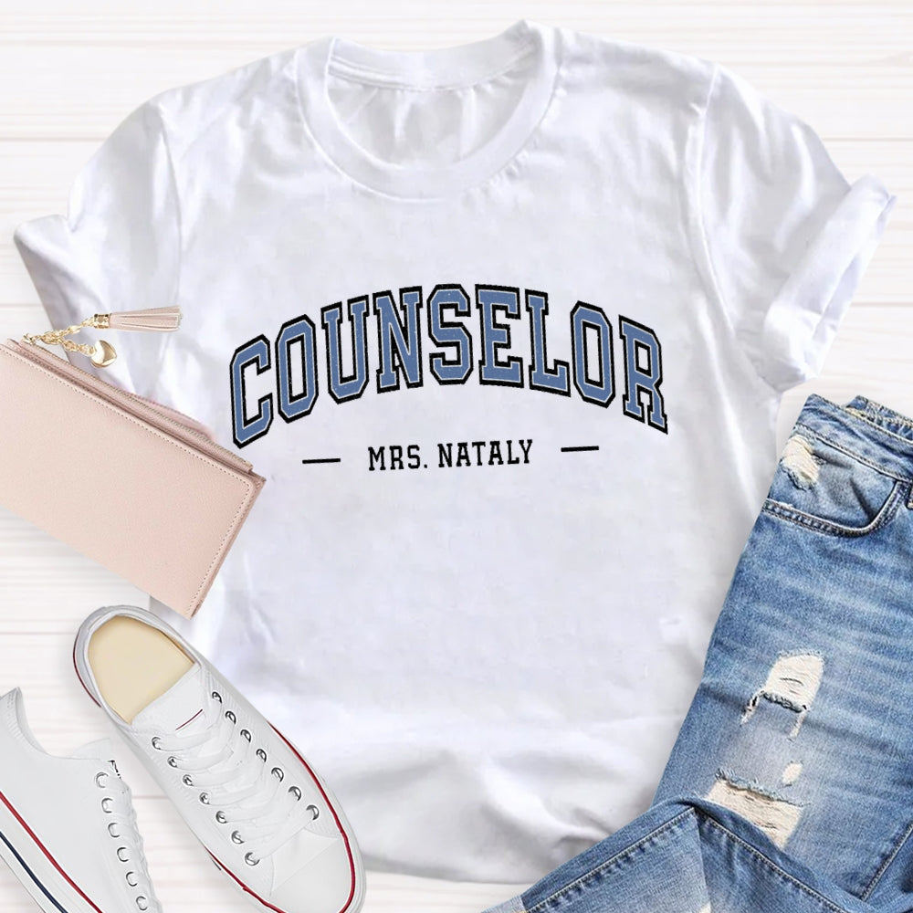 Personalized Name Counselor Letters T-shirt