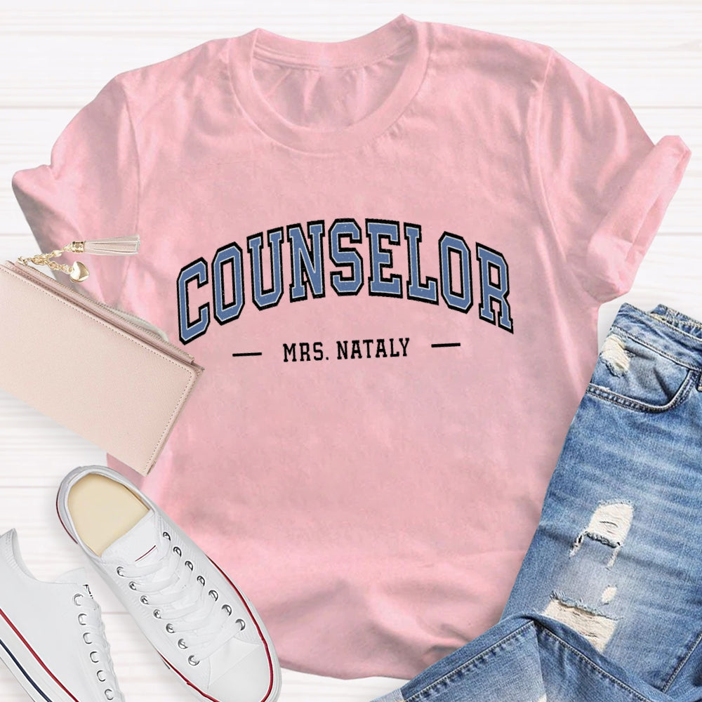 Personalized Name Counselor Letters T-shirt