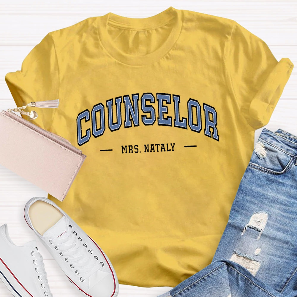 Personalized Name Counselor Letters T-shirt