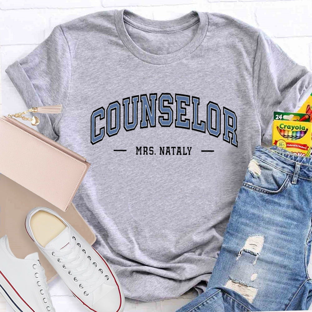 Personalized Name Counselor Letters T-shirt
