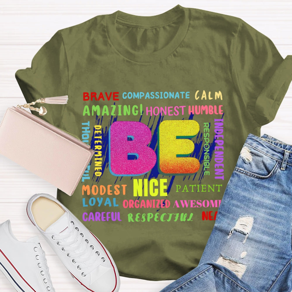 Be Brave Funny Letters T-shirt