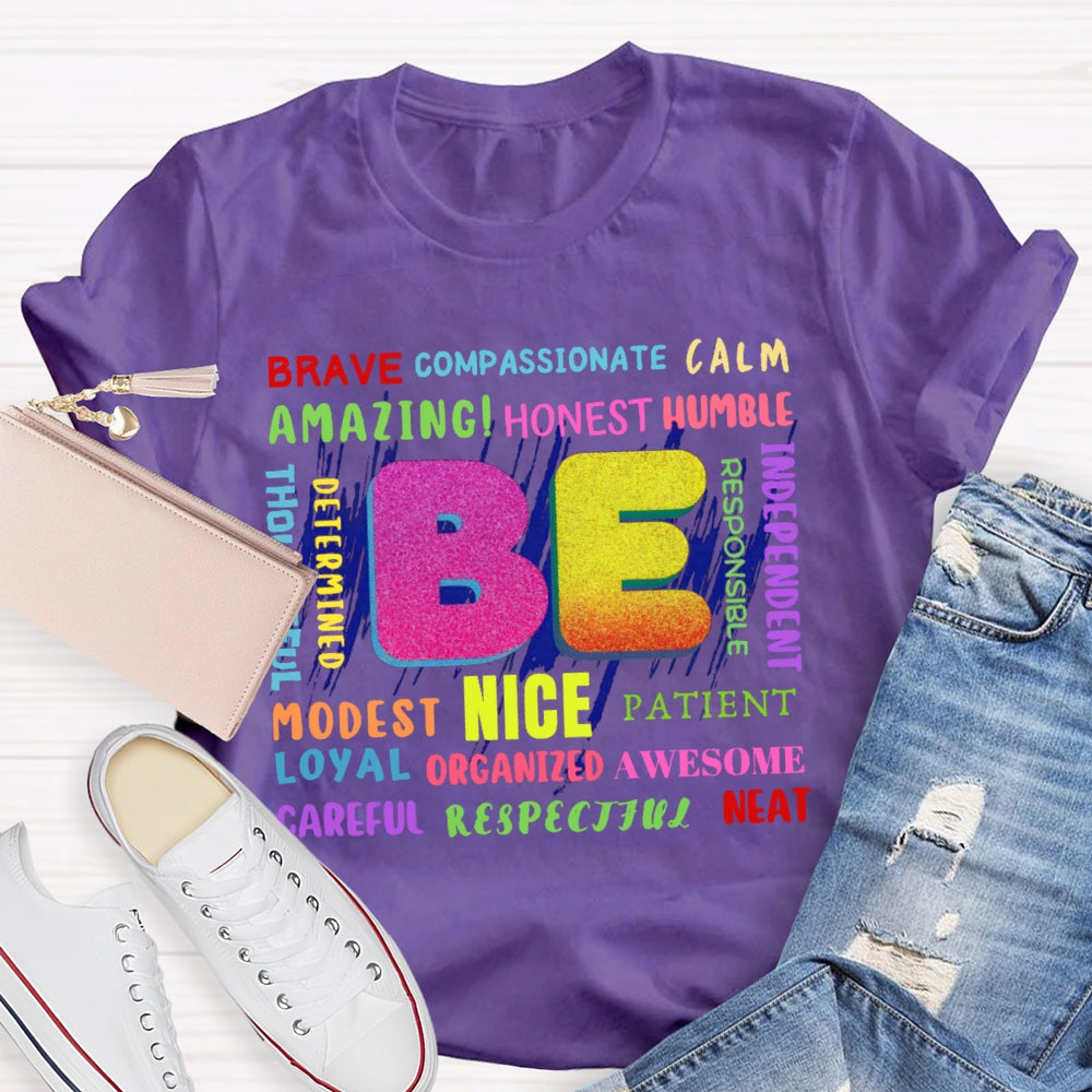 Be Brave Funny Letters T-shirt
