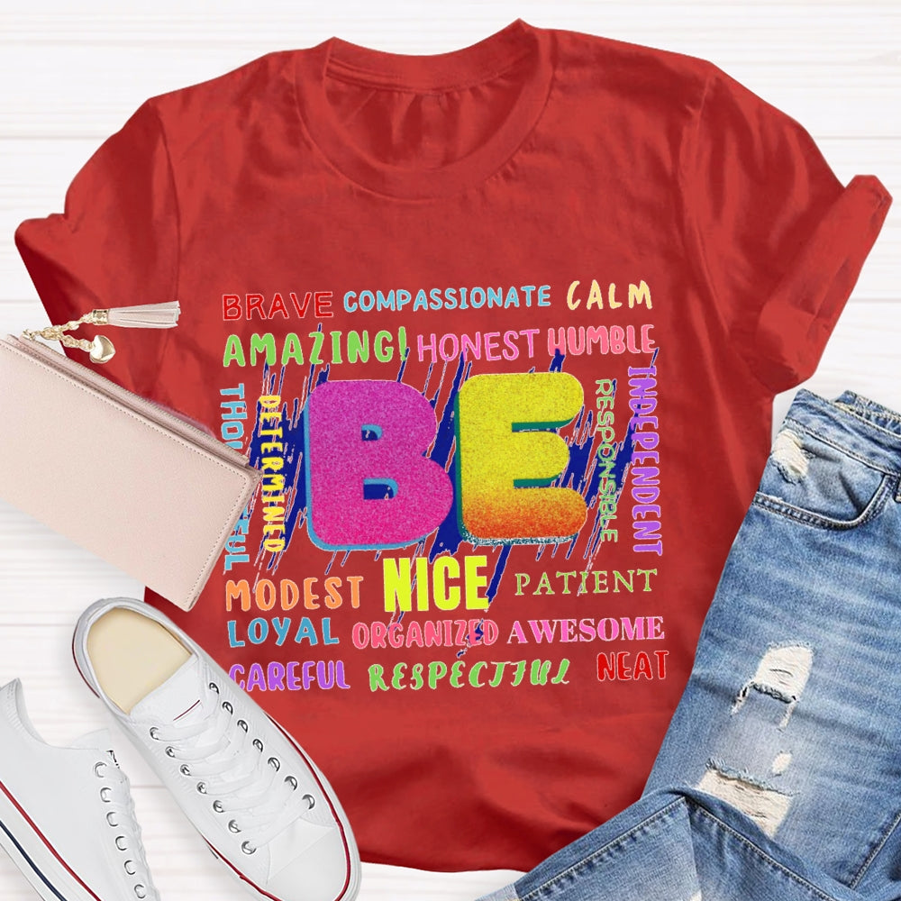 Be Brave Funny Letters T-shirt