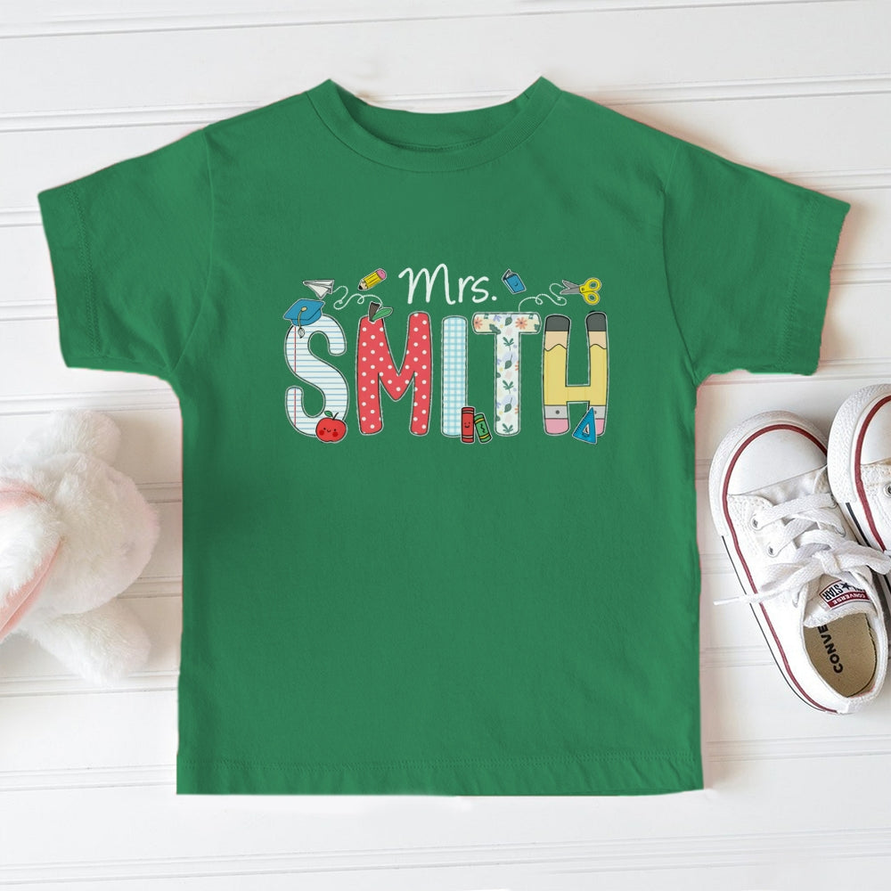 Personalized Name Paper Airplane Polka Dot Design Toddler T-Shirts