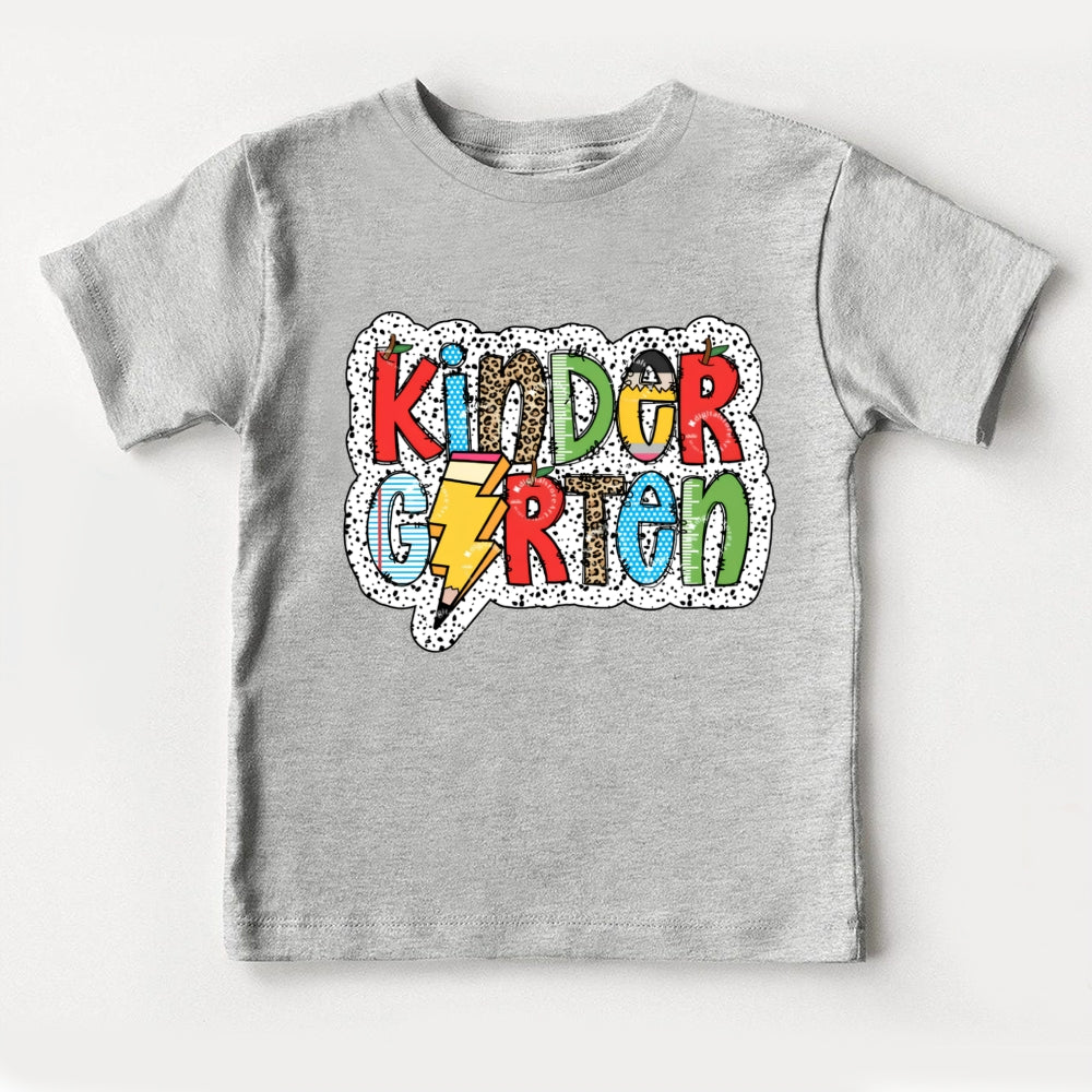 Kindergarten Colorful Letter Pencil Toddler T-Shirts