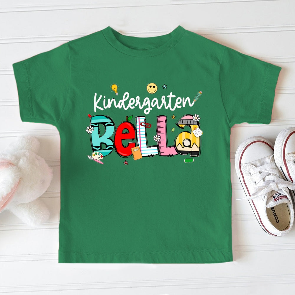Personalized Name Kindergarten Back To School Toddler&Kids Tees