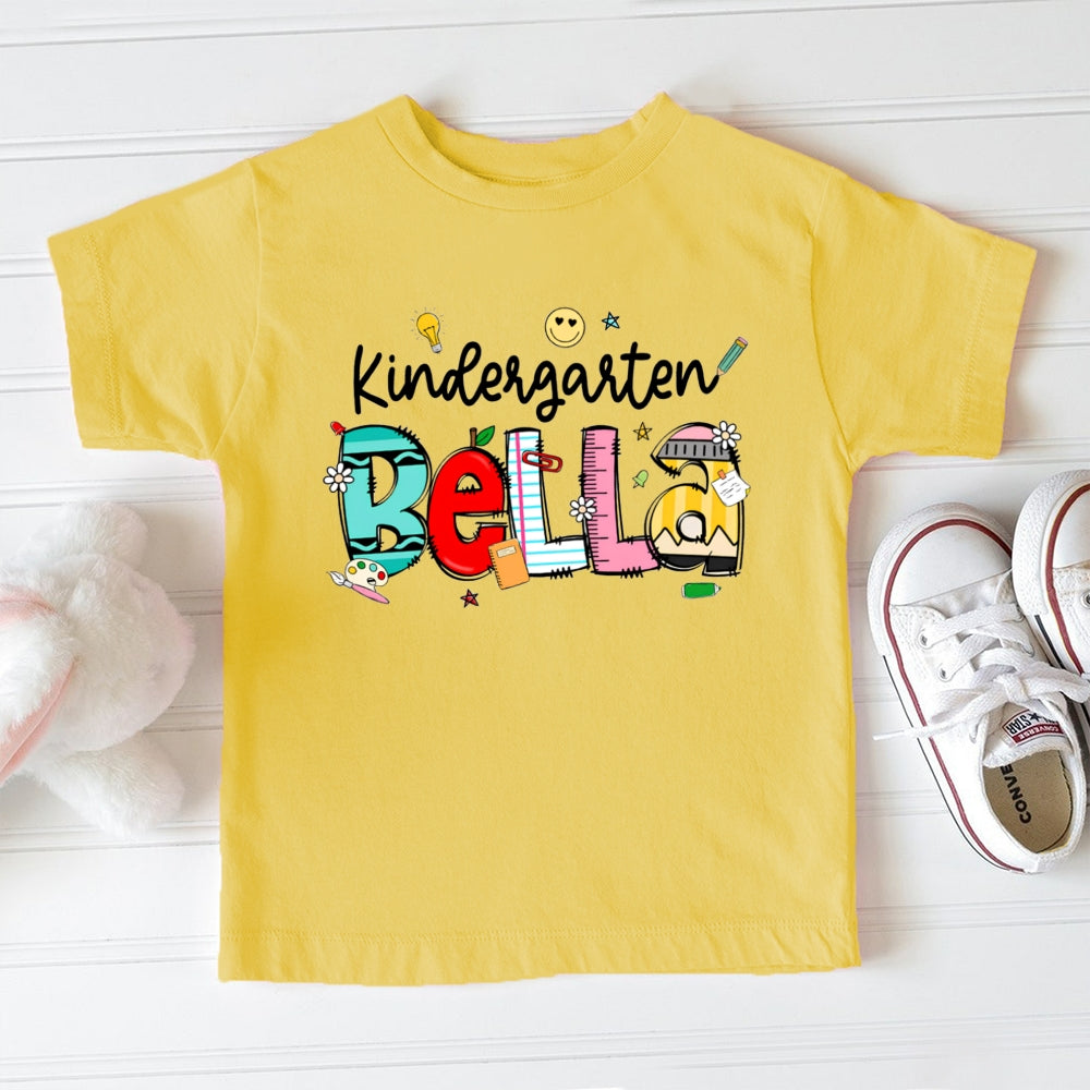 Personalized Name Kindergarten Back To School Toddler&Kids Tees