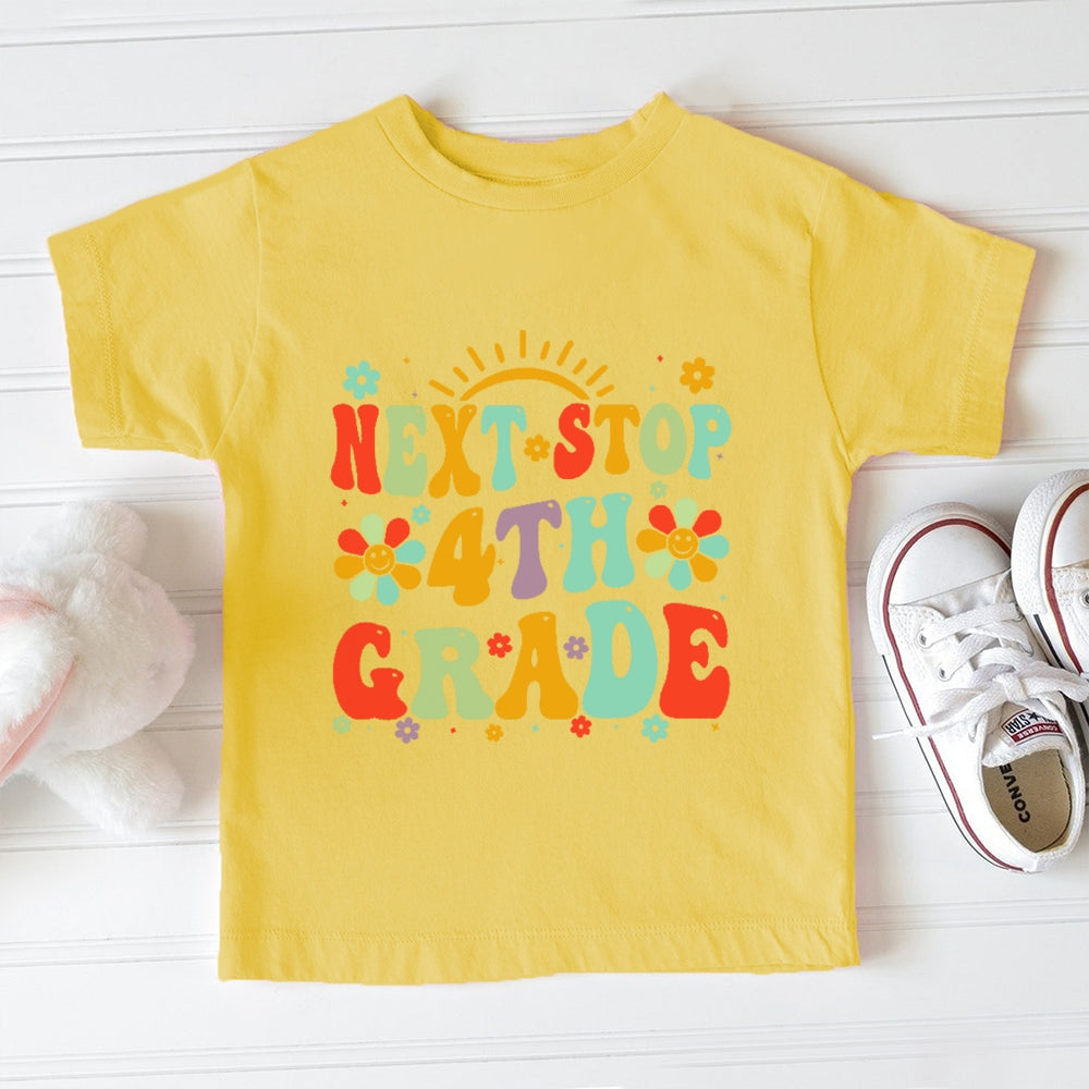 Personalized Grade Next Stop 4th Grade Toddler&Kids Tees