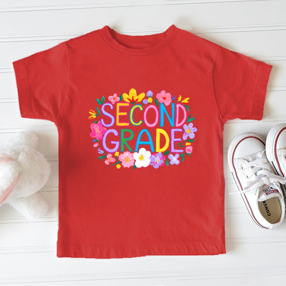 Personalized Grade Second Grade Funny Letters Toddler&Kids Tees