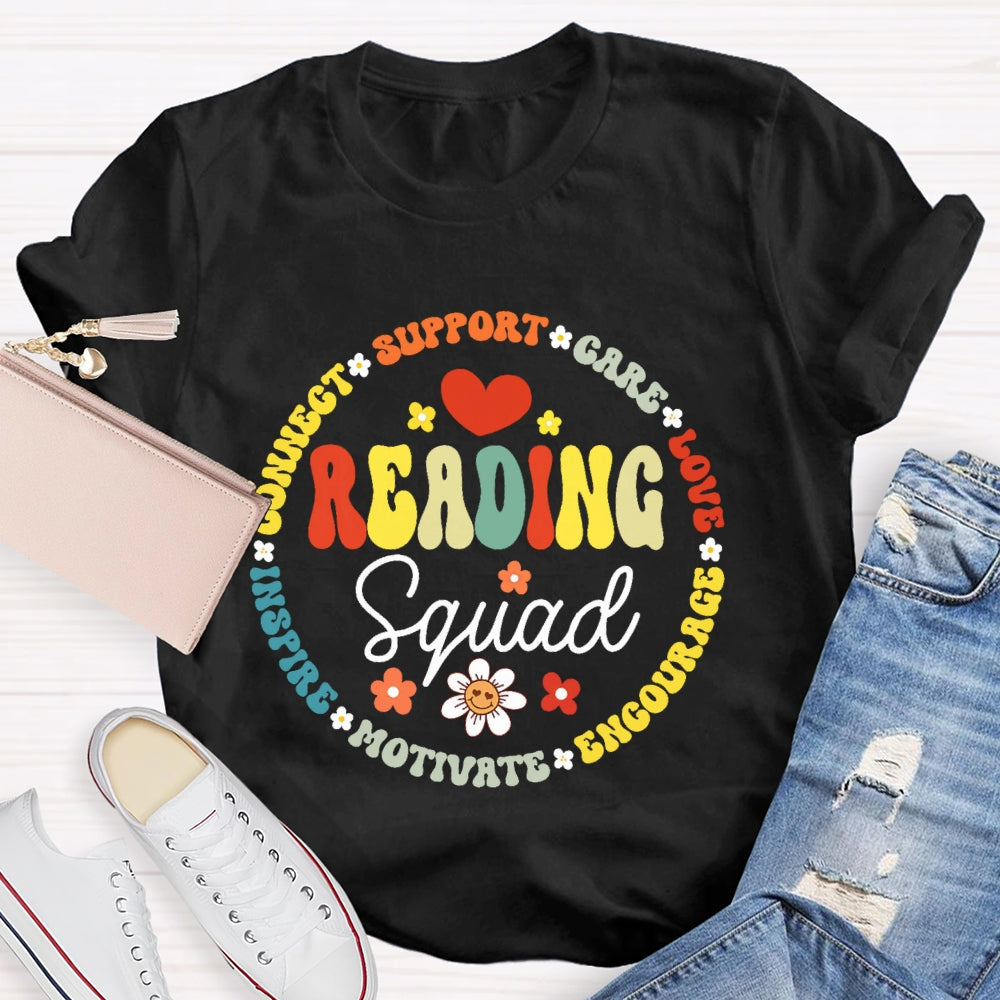 Reading Squad Letters Funny T-shirt