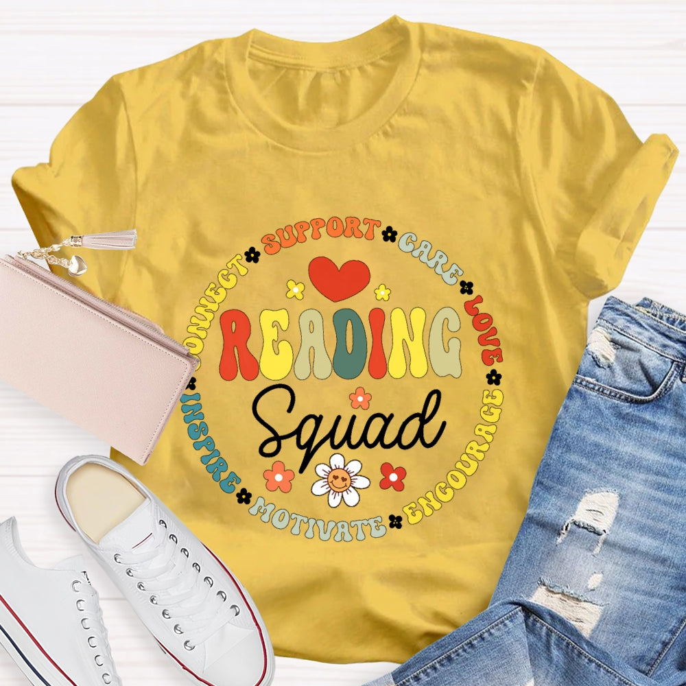 Reading Squad Letters Funny T-shirt