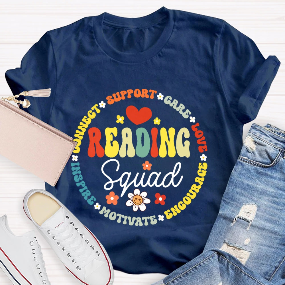 Reading Squad Letters Funny T-shirt