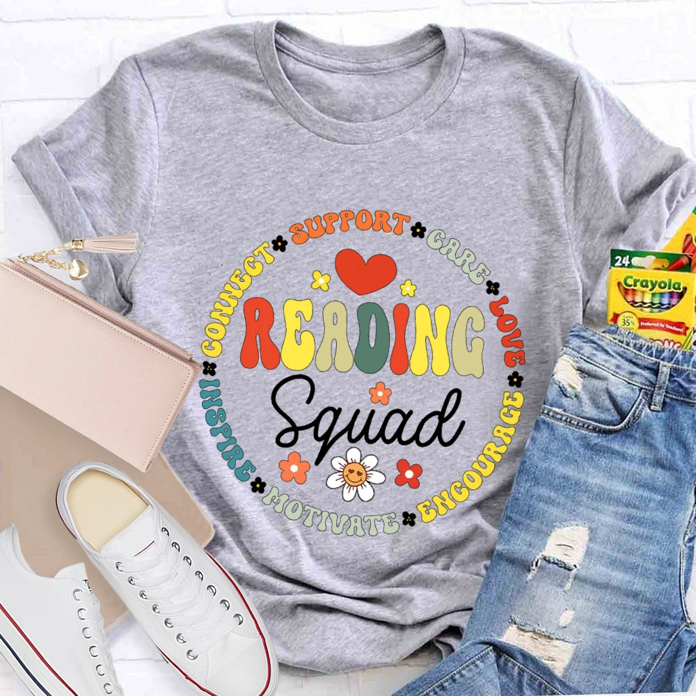 Reading Squad Letters Funny T-shirt