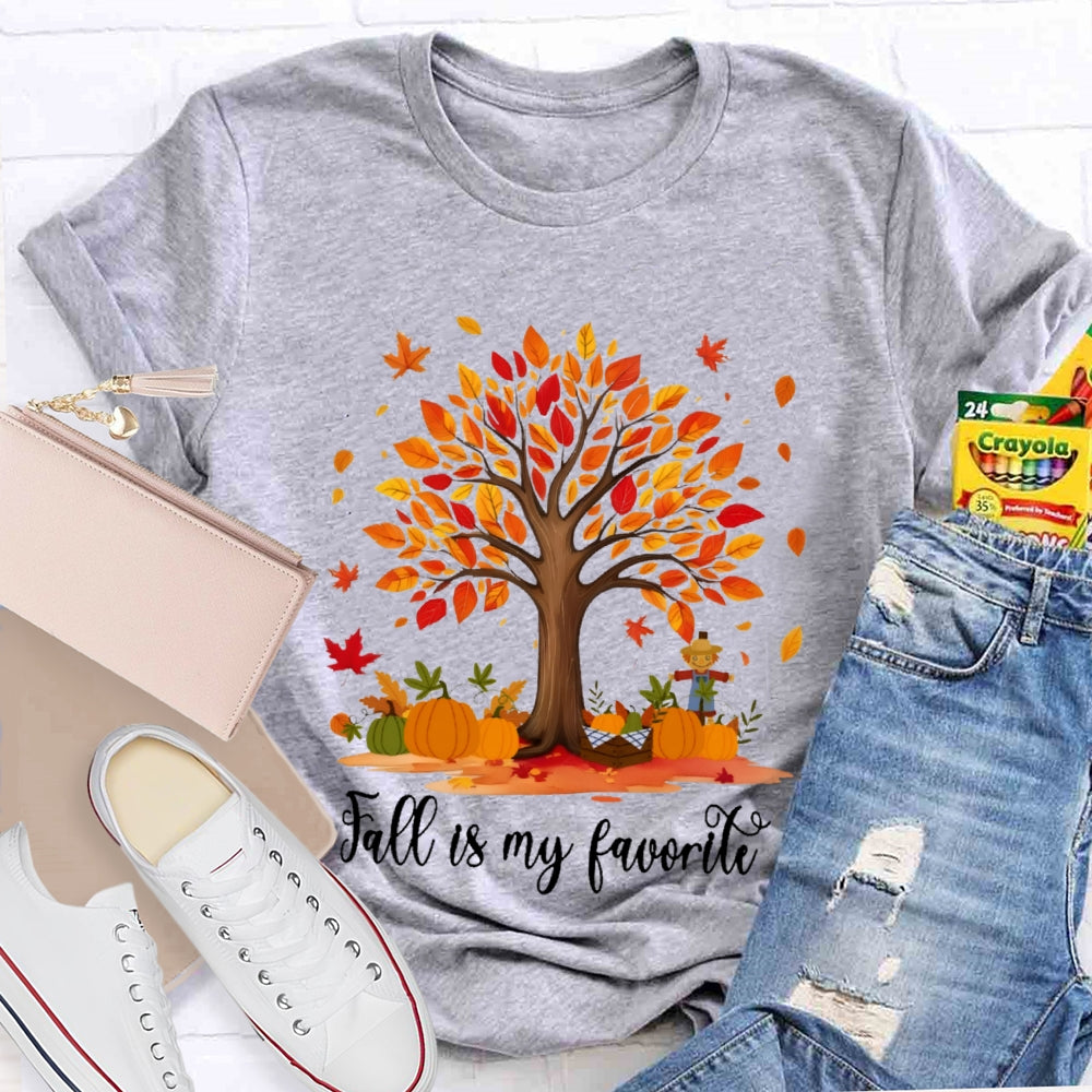 Fall Is My Favorite Color Tree T-shirt