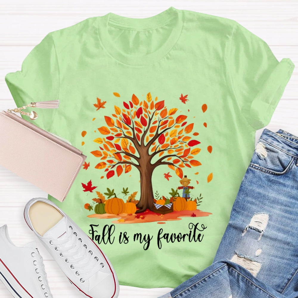 Fall Is My Favorite Color Tree T-shirt