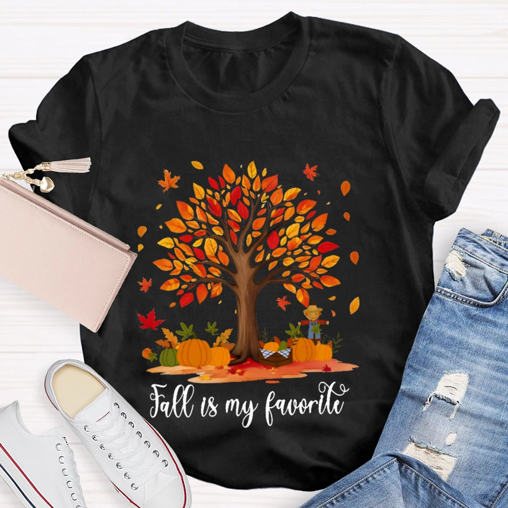 Fall Is My Favorite Color Tree T-shirt