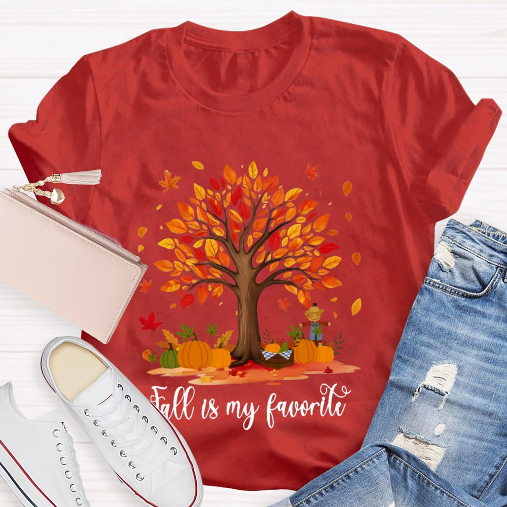 Fall Is My Favorite Color Tree T-shirt