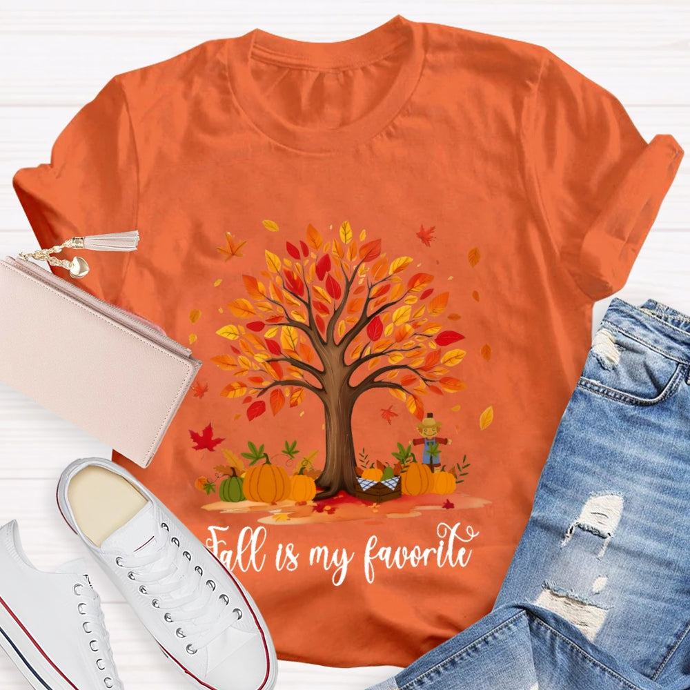 Fall Is My Favorite Color Tree T-shirt