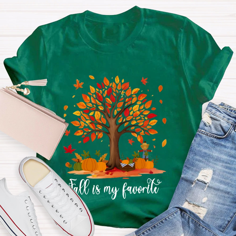 Fall Is My Favorite Color Tree T-shirt