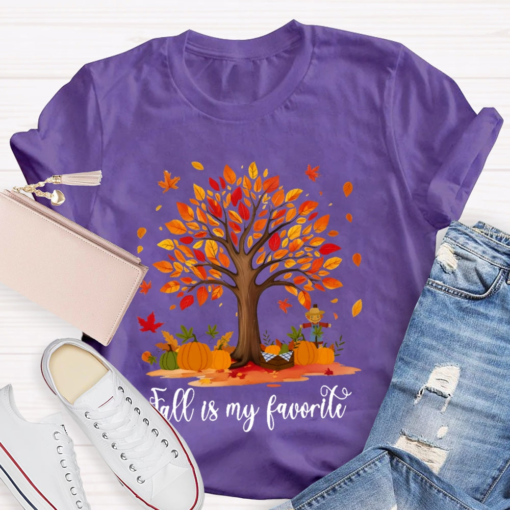 Fall Is My Favorite Color Tree T-shirt