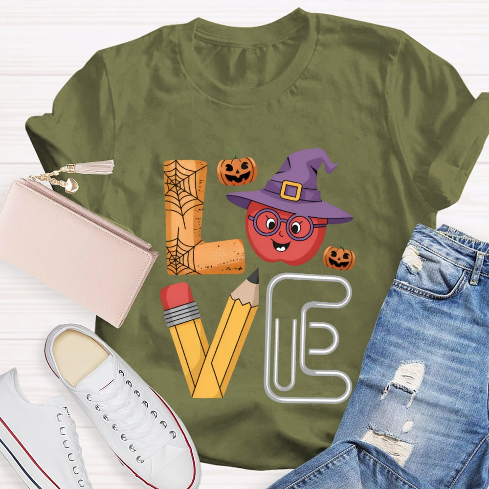 Love Halloween Pumpkin Funny T-shirt