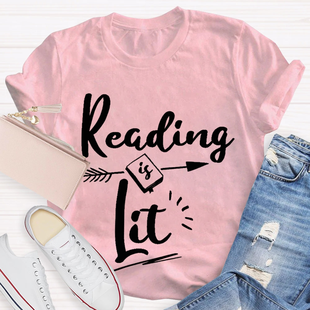 Reading Is Lit Shooting Arrows T-shirt