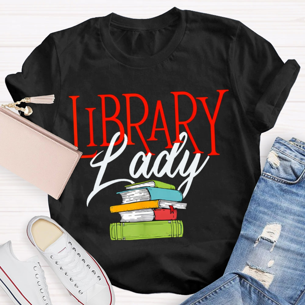Library Lady Coloring Books T-shirt